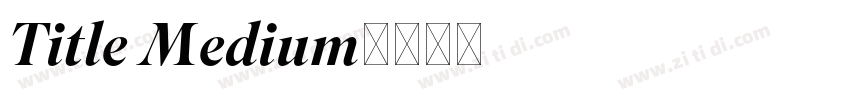 Title Medium字体转换
